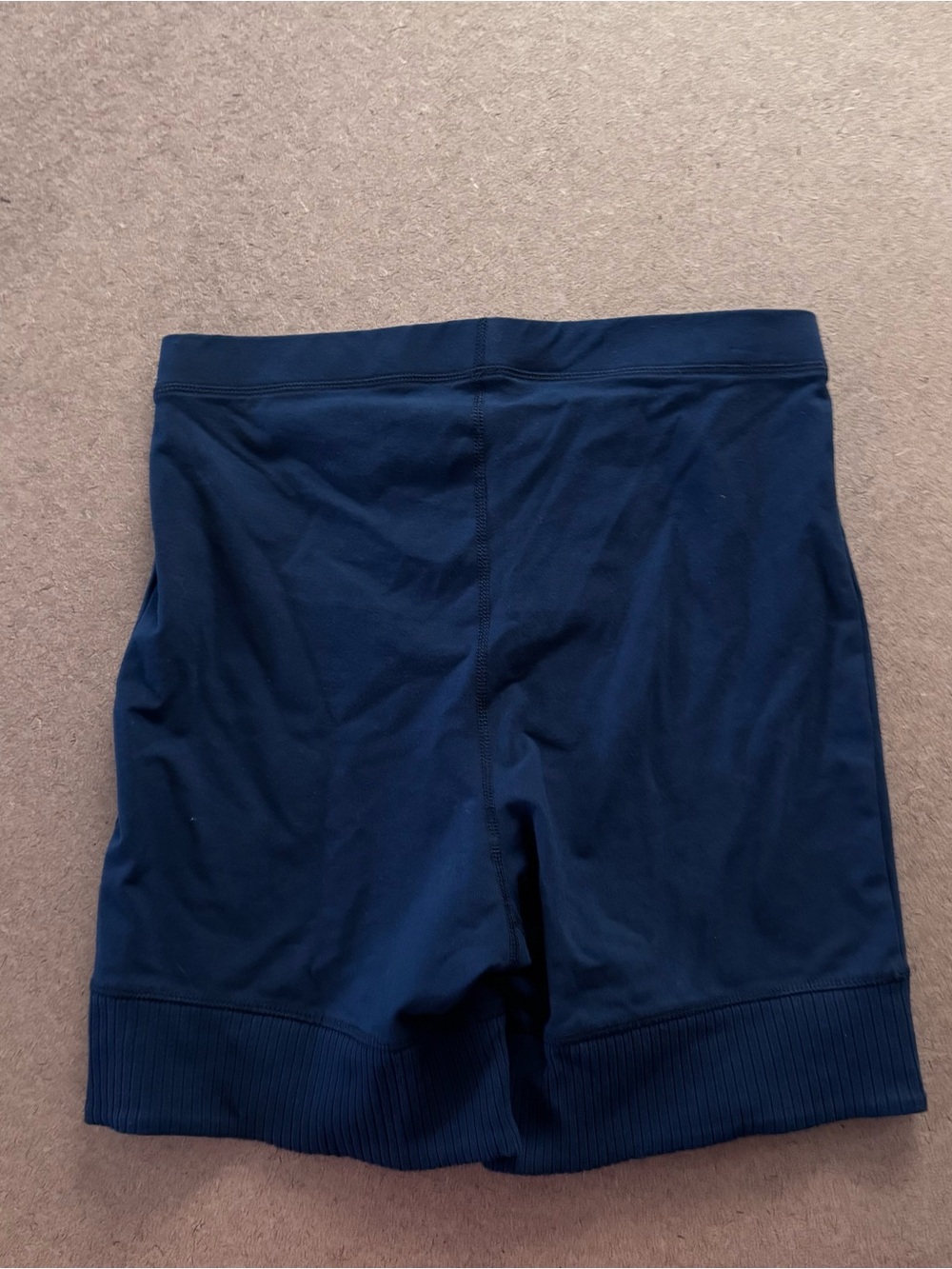 Free People Navy Blue High-Rise Ribbed Hem Active Shorts women large - Picture 5 of 6